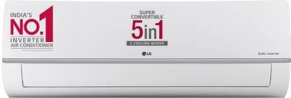 LG Super Convertible 5-in-1 Cooling, 2023 Model 1.2 Ton 3 Star Split Inverter HD Filter with Anti-Virus Protection AC  - White