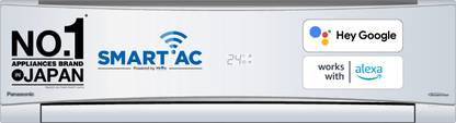 Panasonic Convertible 7-in-1 with Additional AI Mode Cooling 2023 Model 1.5 Ton 3 Star Split Inverter with 2 Way Swing, PM 0.1 Air Purification Filter AC with Wi-fi Connect  - White