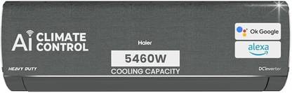 Haier 1.6 Ton 5 Star Split Inverter AC with Wi-fi Connect  - Grey, White