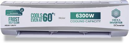 Haier 2025 Model Intelli-Convertible 7 in1 Convertible 2 Ton 3 Star Split Inverter Expandable HD Filter,Frost Self Clean,Upto 20 M air Flow, Hyper PCB, 2 Way Swing AC  - White