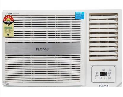 Voltas 1 Ton 5 Star Window Inverter AC - White, Grey