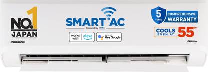 Panasonic 2025 Model 1 Ton 3 Star Split Inverter AC with Wi-fi Connect  - White