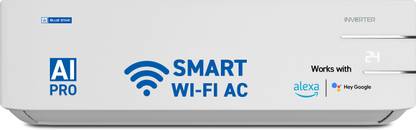 Blue Star 2024 Model 1.5 Ton 5 Star Split Inverter AC with Wi-fi Connect  - White