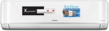 Hitachi 5400FXL 2023 Model 1 Ton 5 Star Split Inverter ice Clean, Xpandable Plus, Long air throw with Hexa Sensor Technology AC  - White
