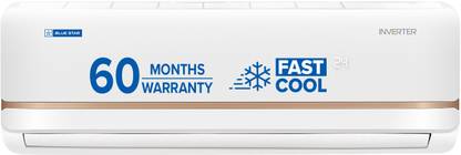 Blue Star 2024 Model 0.8 Ton 3 Star Split Inverter AC  - White