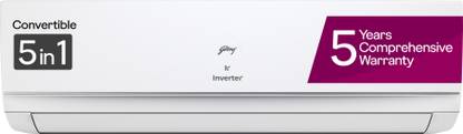 Godrej 5-In-1 Convertible Cooling 2023 Model 1.5 Ton 3 Star Split Inverter With Heavy Duty Cooling at Extreme Temperature AC  - White