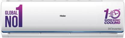 Haier 2024 Model 1 Ton 3 Star Split Dual Inverter with Micro Bacterial Filter, 60 High Ambient Performance, 20 Mtrs Air Throw,Heavy Duty AC  - White