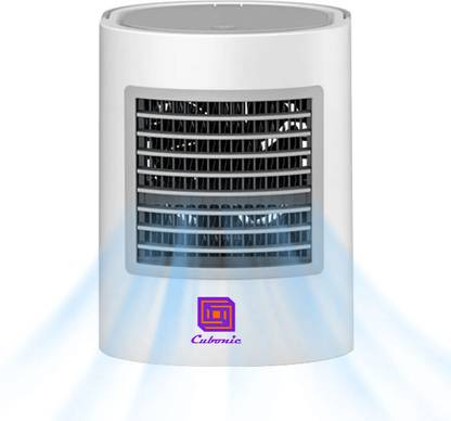 Cubonic Portable Air Cooler Fan with RGB light, 3 Speeds, Desk fan Mini Air Cooler. USB Air Cooler