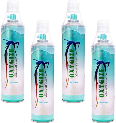 oxygize Natural Oxygen Can With Mask For Hiking (Each Can 10L | 150 Puff ) PACK 4 Portable Oxygen Can