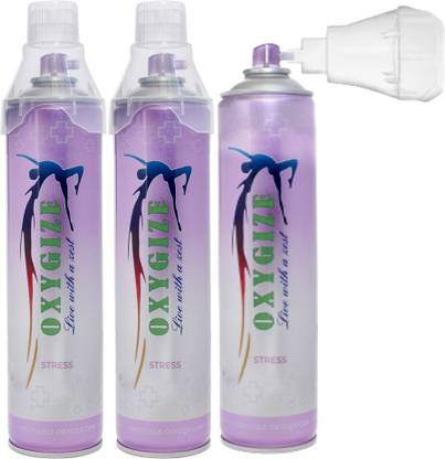 oxygize Can Rose & Lavender Flavor Canister With In-Built Mask Perfact For Quick Recovery For Exercise (10L Each Can 150 Breaths Approx) Pack Of 3 Portable Oxygen Cylinder