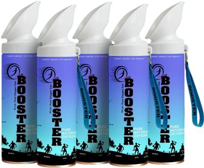 air booster 100% Pure Includes Attached Mask 10 Liters pack�of�5 Portable Oxygen Can