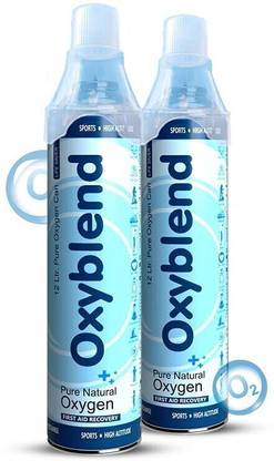 OXYBLEND Portable Oxygen Cylinder- 24 Liter In Pack with 250 Puff in Each Can Portable Oxygen Can