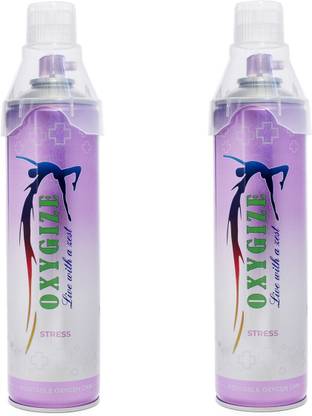 oxygize Portable Stress Relief Canister with Inbuilt mask, 10 L (150 Breaths Approx.) Portable Oxygen Can