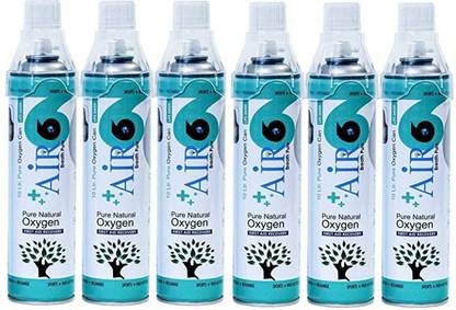 Air6 Oxygen Can Cylinder with Mask For Yatra & High AltitudeTravel (Pack of 6) Portable Oxygen Can