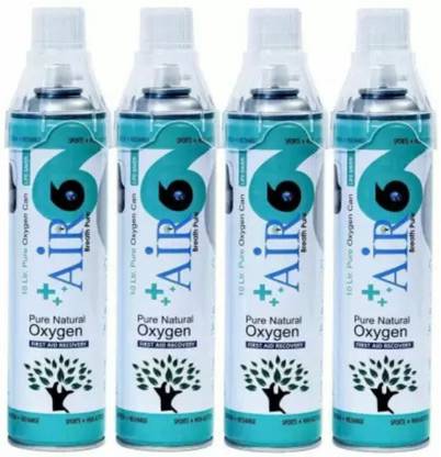 Air6 Oxygen Can/Cylinder filled with Pure Oxygen . (Pack of 4) Portable Oxygen Can