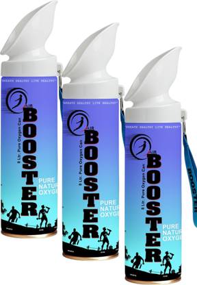 air booster 100% Pure Includes Attached Mask 8 Liters pack of 3 Portable Oxygen Can