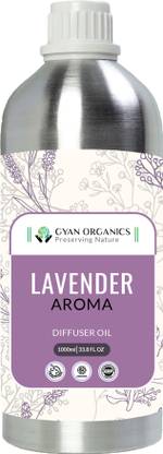 Gyan Organics Lavender Aroma Car Freshener Automatic Spray, Aroma Oil, Diffuser, Spray Aroma Oil Lavender Diffuser Refill Oil Fragrance Lavender Aroma Oil Fragrance for Home Room Office & Washrooms (500ml) Pack Of 1