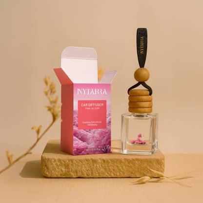 NYTARRA Pink Bloom Car Freshener Diffuser Fresh Floral Aroma Premium Long-Lasting Natural & Sweet Scent