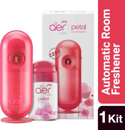 Godrej Aer Matic Room Freshener - Petal Crush Pink Automatic Spray ...