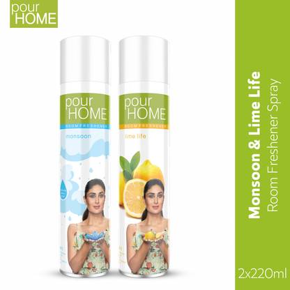 POUR HOME Monsoon & Lime Life Combo Of 2 Spray Monsoon & Lime Life Combo Of 2 Spray