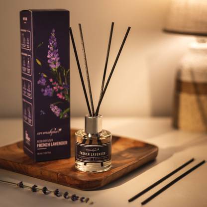 Aromahpure Reed Diffuser with 6 Fiber Reed Sticks | Lavender Room Air Freshener For Home Diffuser Set REED-DIFFUSER