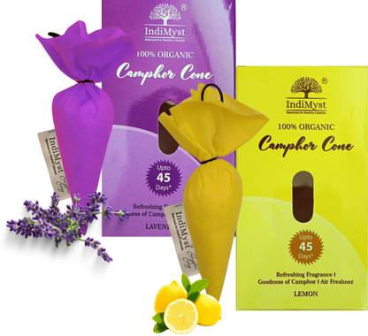 indimyst Camphor Cone Combo (Lavender & Lemon) - Pack of 2 Potpourri INCC12