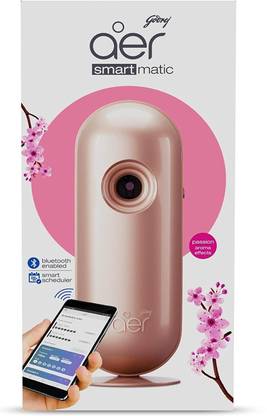 Godrej Aer Smart Matic Kit- BLUETOOTH ENABLED Automatic Air Freshener|Passion (225ml) Automatic Spray Passion