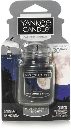 Yankee Candle MidSummer's Night Car Freshener Blocks Gel Car Jar Ultimate Hanging Odor Neutralizing Air Freshener MidSummer's Night