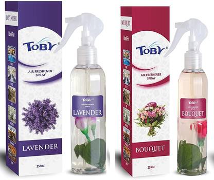 TOBY LAVENDER , BOUQUET AIR FRESHENER ,250 ml each,pack of 2 Spray LAVENDER , BOUQUET AIR FRESHENER ,250 ml each,pack of 2.