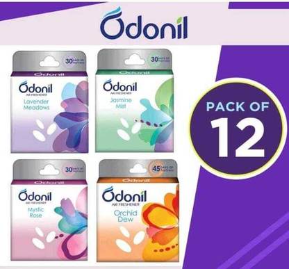Odonil LEVENDER, JESMINE, MYSTIC ROSE , ORCHID DEW, Mixed Fragrance Blocks mystic rose (12 x 50 ml)