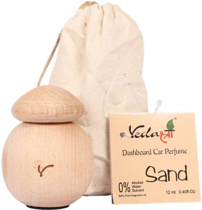 vedashree Wooden Dashboard Car Perfumes (Sand) Organic Air Fresheners Car Freshener Aroma Oil Car Air Freshener