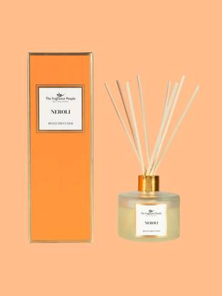 The Fragrance People Neroli Aroma Oil, Diffuser Set, Diffuser TFP Neroli Fragrance Reed Diffuser in Glass Bottle -8 Reeds