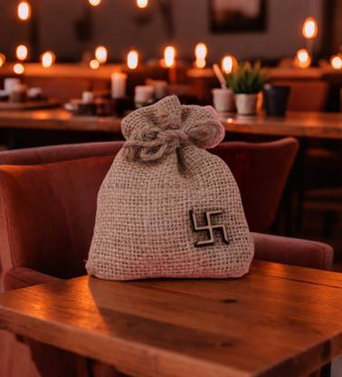 Krink Natural Bhimseni Camphor Air Freshener with unique SWASTIK symbols on Potpourri AIR-FSR-SW4