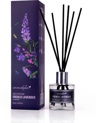 Aromahpure Reed Diffuser with 6 Fiber Reed Sticks | Lavender Room Air Freshener For Home Diffuser Set REED-DIFFUSER