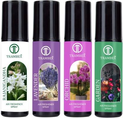 Trambex Pure Air Effect Combo flavor car,home,office,room air freshener (Pack of 4) Car Freshener Spray Pure Air Effect Combo flavor car,home,office,room air freshener Spray- 50ML
