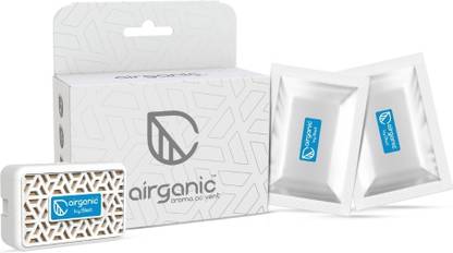 Airganic Aroma Car AC Vent - Icy Blast Starter Kit | Car Freshener Blocks Aroma Car AC Vent - Icy Blast Starter Kit | Refills (1+1) pcs - 26gm