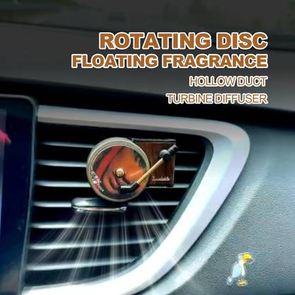 Sameili ™TURNTABLE CAR FRAGRANCE GOLDEN Car Retro Style Record Player Air Purifier Car Freshener Diffuser Car Vent Clip Aromatherapy Fragrance Diffuser, Rotatable Aromatherapy Clip, Car Accesories...