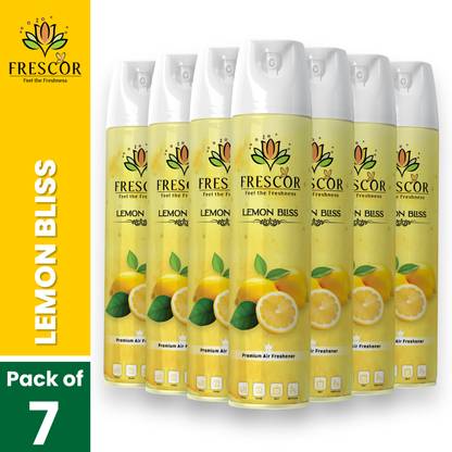 Frescor Air Freshener Room Spray Lemon Bliss Flavor (Pack of 7) Spray Air Freshener Room Spray
