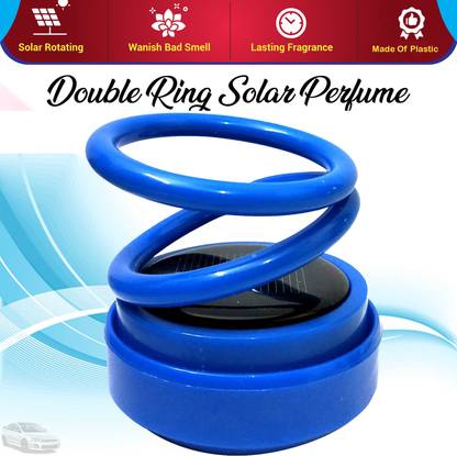 HouseOfCommon Pleasant Car Freshener Diffuser Solar Auto Rotating Ring Pleasant Car Freshener Blue For Pajero Sport