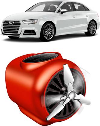 YUNEIK Car Air Freshner Diffuser Turbine Red Fan Car Solar Y29