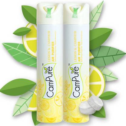 CamPure Air Purifier Lemon & Camphor - Refreshing Fragrance - Repels Mosquitoes Spray Air Purifier Lemon & Camphor - Refreshing Fragrance - Repels Mosquitoes - Pack of 2