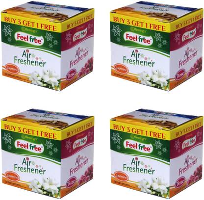 FEEL FREE AIR FRESHENER 3+1 BOX WITH 4 PREMIUM FRAGRANCE Blocks air freshener