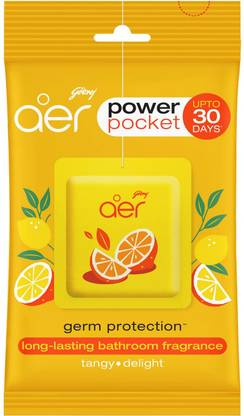 Godrej Aer Pocket Bathroom Fragrance Lemon Tangy Delight (10g x 12) pack of-2 Blocks Aer Pocket Bathroom Fragrance Lemon Tangy Delight (10g x 12) pack of-2
