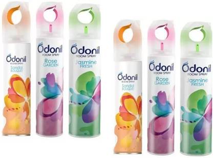 Odonil Rose, Jasmine, Sandal Car Freshener Spray Special Room Freshner (Rose+Jasmine+Sandal) Combo Spray