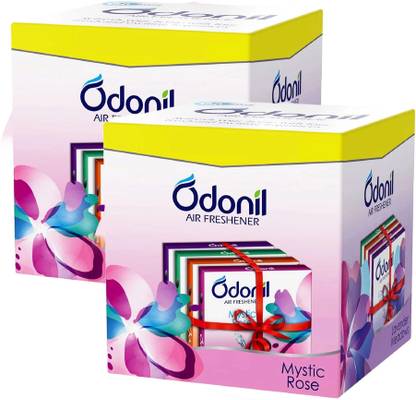 Odonil Assorted Blocks Bathroom Air Freshner Blocks Mixed Fragrances - 192g (48gx4) - Pack of 2