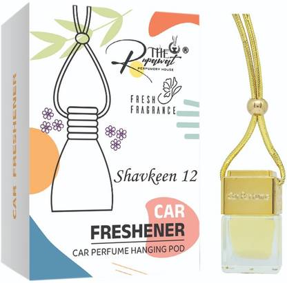 The Rupawat perfumery house Shavkeen 12, Premium Hanging Pod Car Freshener Diffuser Premium Car freshener Hanging Pod 10 ML Shavkeen 12 Car Air Freshener long lasting glass bottle