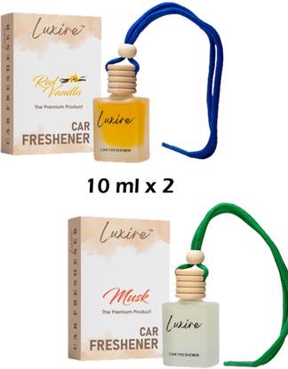LUXIRE VANILLA Car Freshener Diffuser VANILLA & MUSK Car Freshener (Pack of 2)