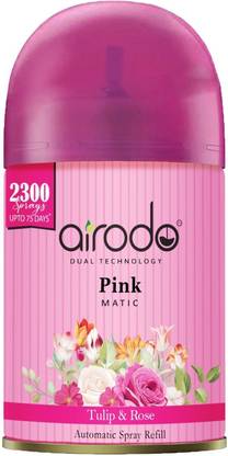AIRODO Pink Matic Air Freshner With Dual Technology use upto 75 days Levender & Ltus Automatic Spray Pink Matic Air Freshner With Dual Technology use upto 75 days Levender & Ltus