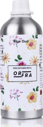 ORFRA Blue Oud Diffuser, Refill Premium Blue Oud Reed Diffuser Oil, 1000ml, Long-Lasting Home Fragrance Solution