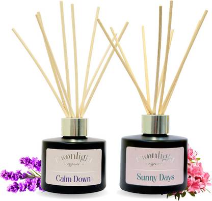 Moonlight Essence Lavender and Ocean Fresh fragrance Diffuser Set Sunny Days & Calm Down, Ocean and Lavender Fragrance, Room Freshener